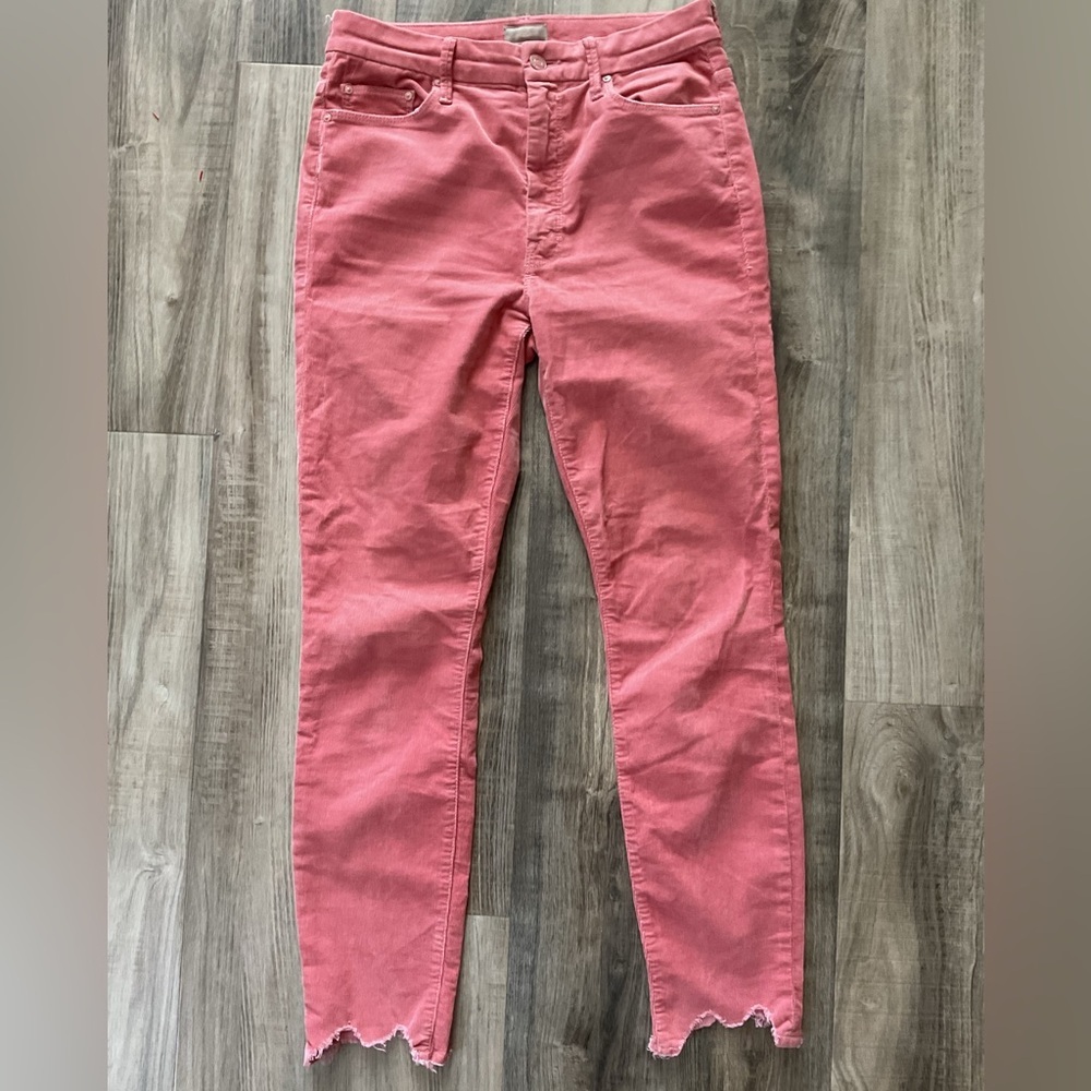 MOTHER Women's Skinny Jeans in Coral Pink